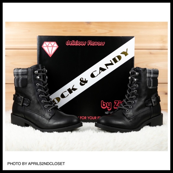 BLACK ANKLE BOOTIES LACE UP BOOTS A3C - Picture 2 of 8